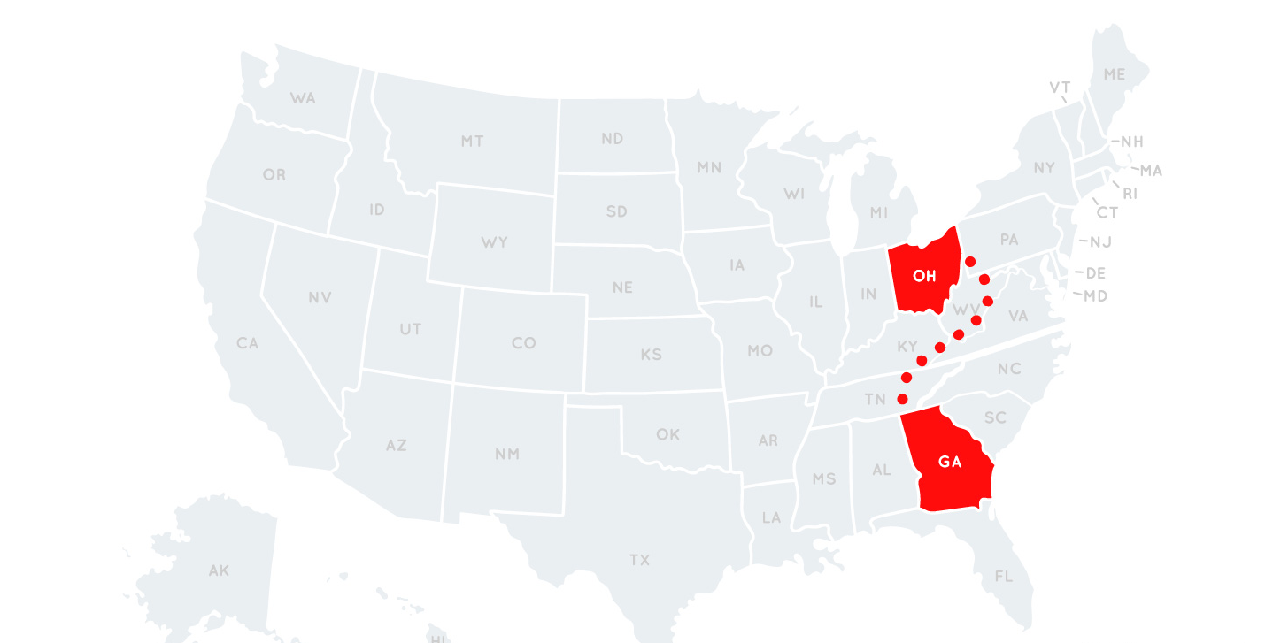 Georgia to Ohio Auto Transport